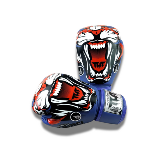 Tuff Mauy Thai Gloves - Blue Tiger