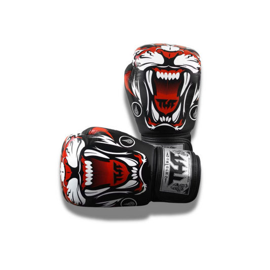 Tuff Mauy Thai Gloves - Black Tiger