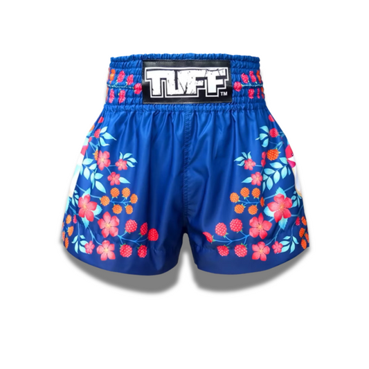 Tuff Muay Thai Shorts - Blue Sakura