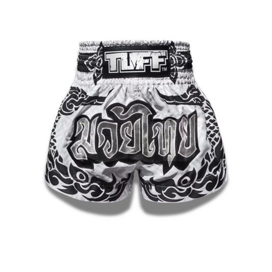 Tuff Muay Thai Shorts - White O.G