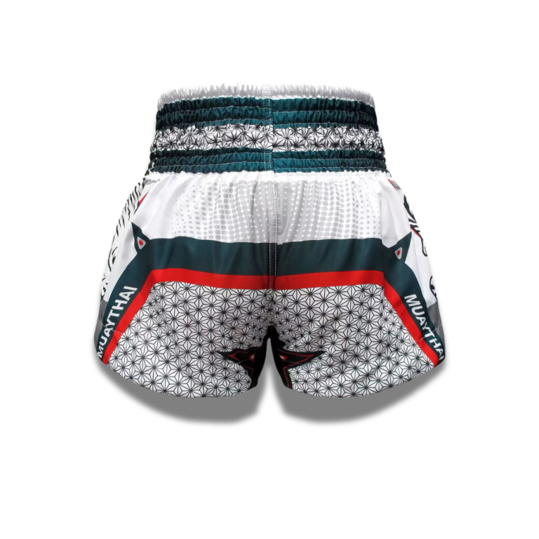 Tuff Muay Thai Shorts - White Double Tiger