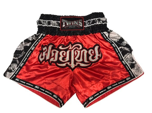 Twins Muay Thai Shorts - Golden Era Red - KICKPUNCHELBOW