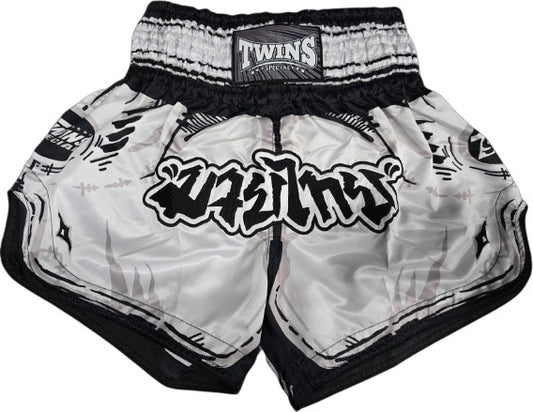 Twins Muay Thai Shorts - Snow - KICKPUNCHELBOW