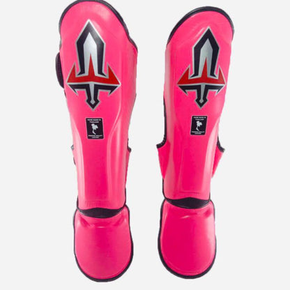 Arwut Muay Thai Leather Shin Guards SG3 Pink