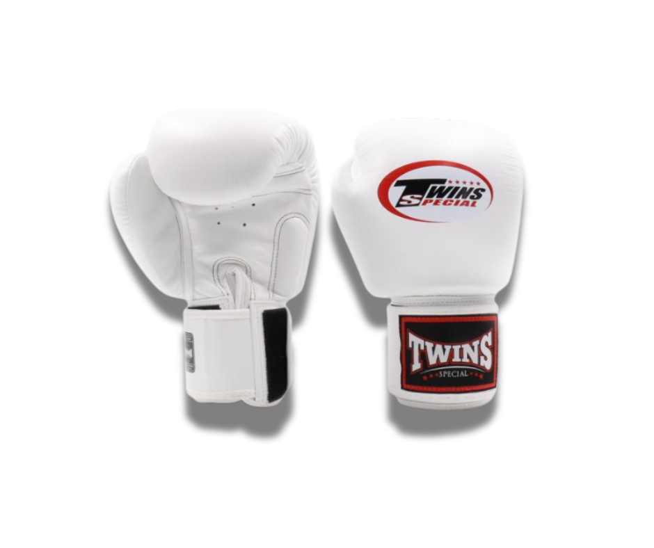 Twins Special BGVL3 Velcro Boxing Gloves White