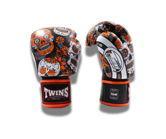 Twins Gloves - 53 SKULL ORANGE/BLACK