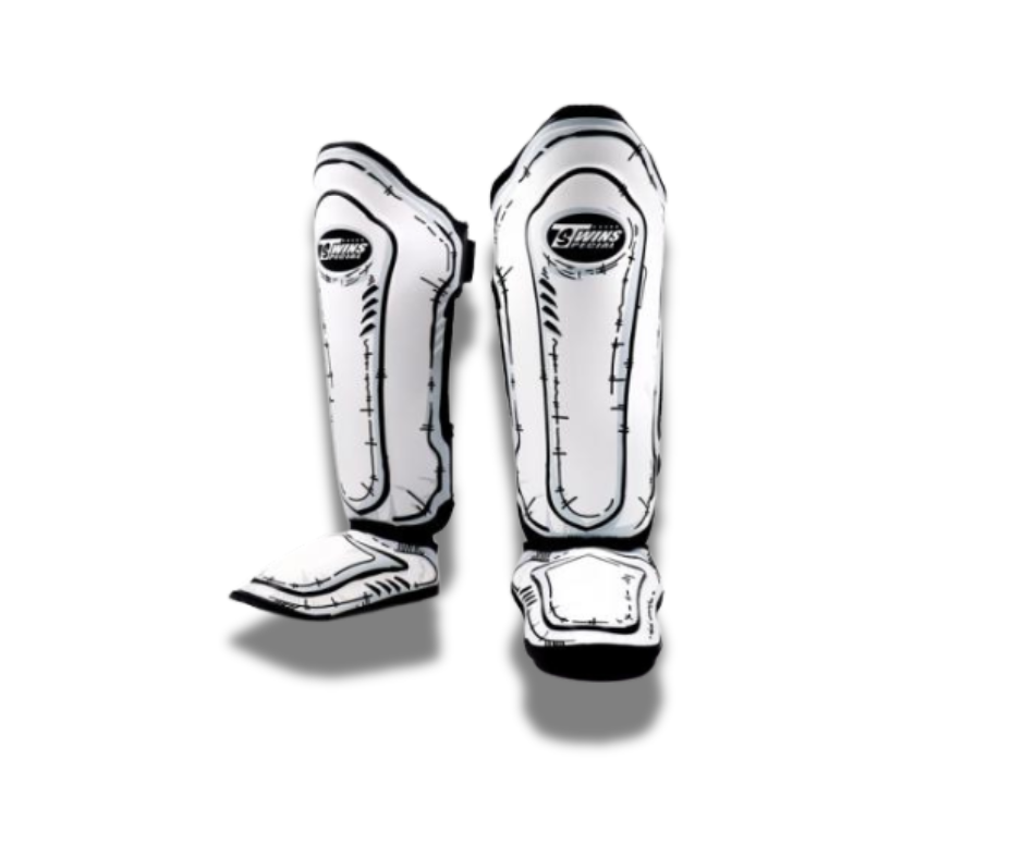 Twins Special FSGL10 Comic Muay Thai shin guards, genuine leather