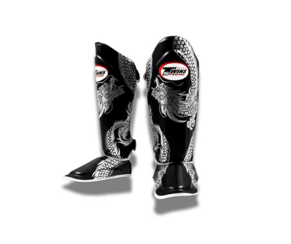 Twins Shin Guards FSGL10-49 Silver/ Black