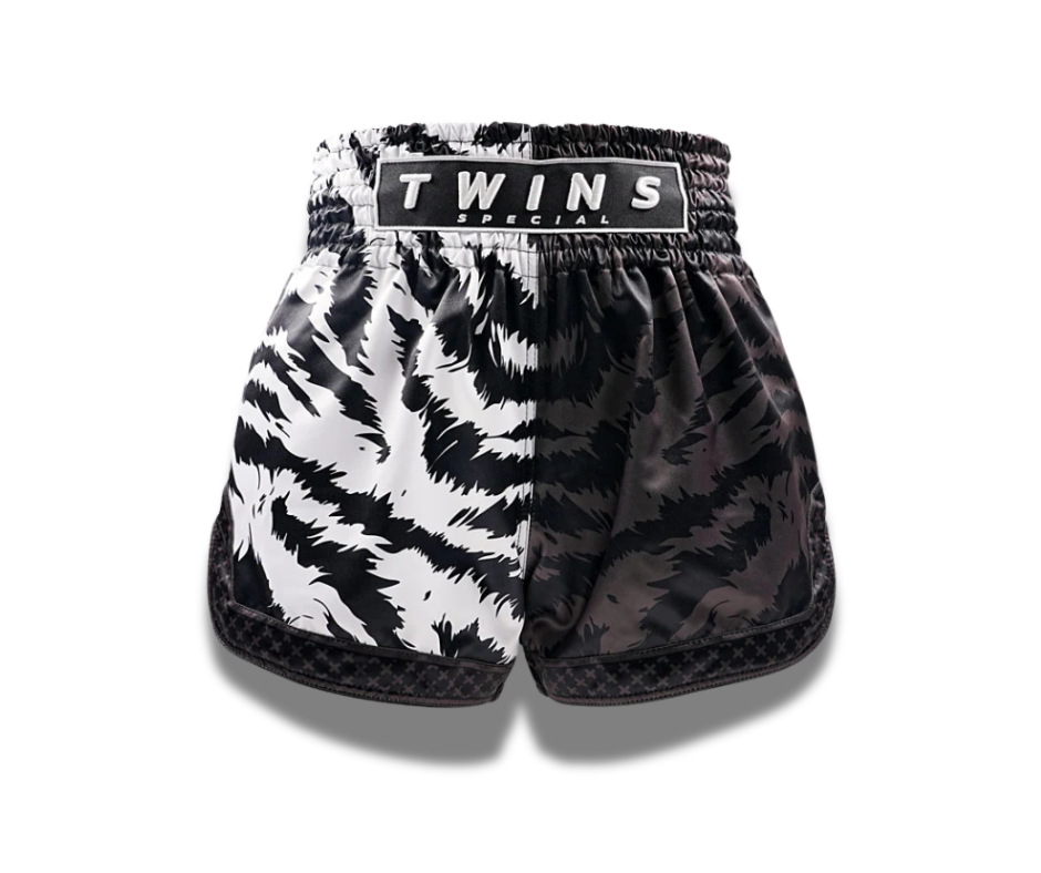 Twins Muay Thai Shorts -TBS-Jungle Black White