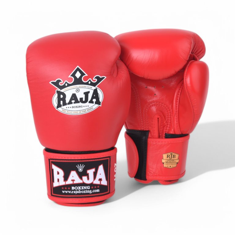 Raja Boxing - Velcro boxing Gloves- Microfibre - RBGV1- Red
