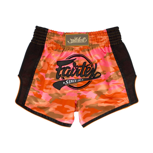Fairtex Muay Thai Shorts - Orange Camo - KICKPUNCHELBOW
