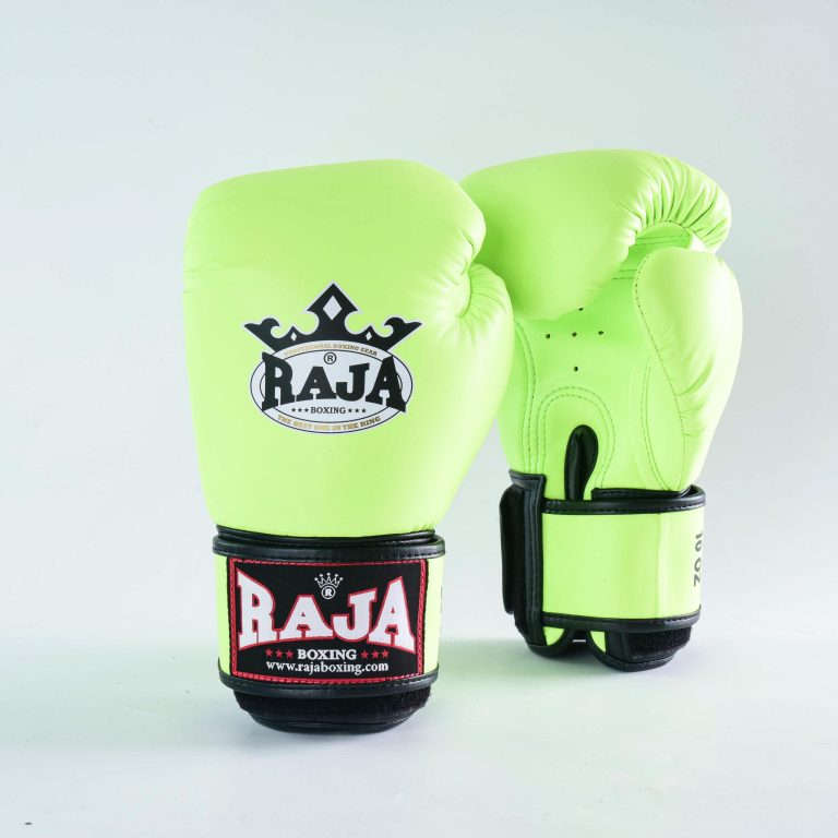 Raja Boxing - Velcro boxing Gloves- Microfibre - RBGV1 - Yellow Neon