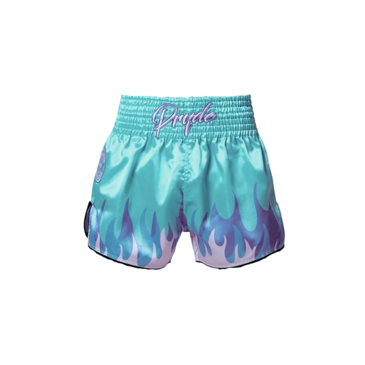 Pryde Muay Thai Shorts - Flame (Mint)