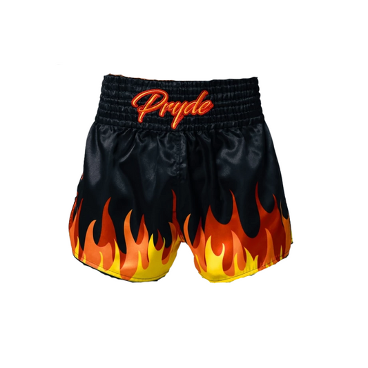 Pryde Muay Thai Shorts - Flame (Black)