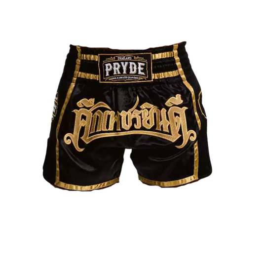 Pryde Muay Thai Shorts - Petchyindee (Black)