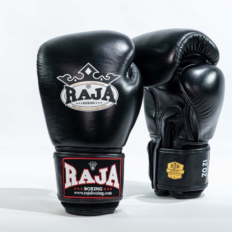 Raja Gloves - Authentic Leather Black - KICKPUNCHELBOW