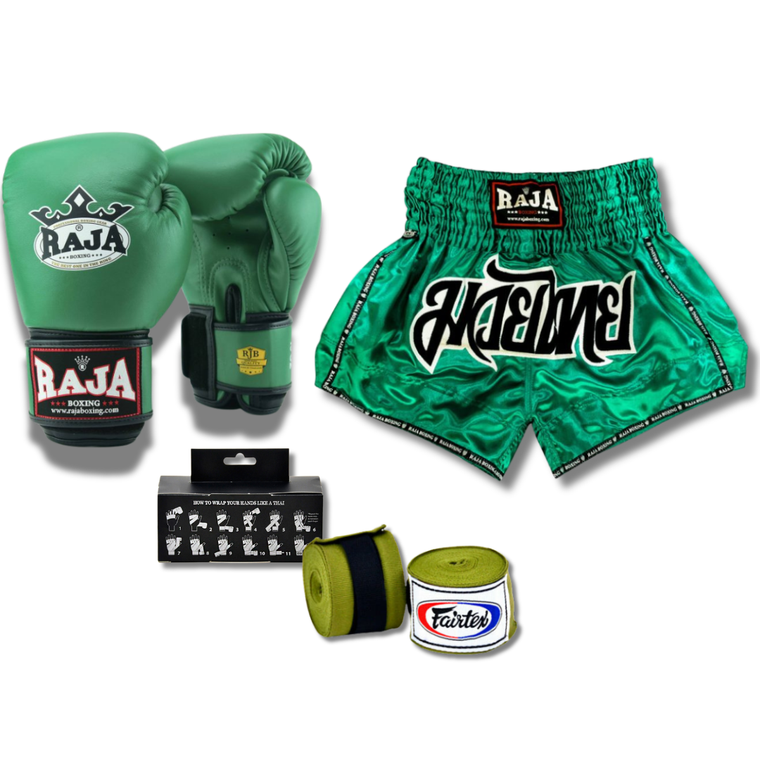 Raja Short & Glove Combo - Green