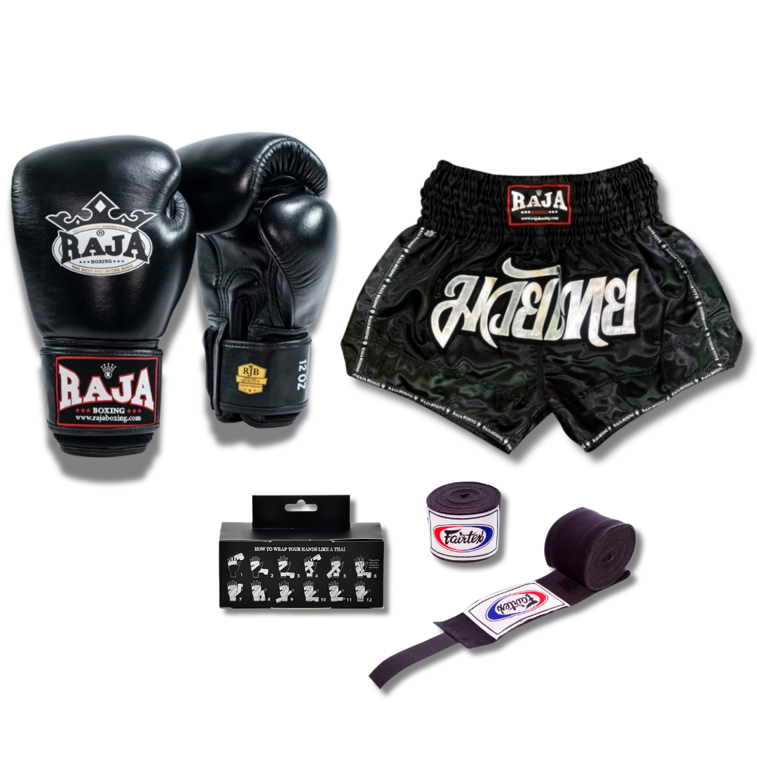 Raja Short & Glove Combo - Black