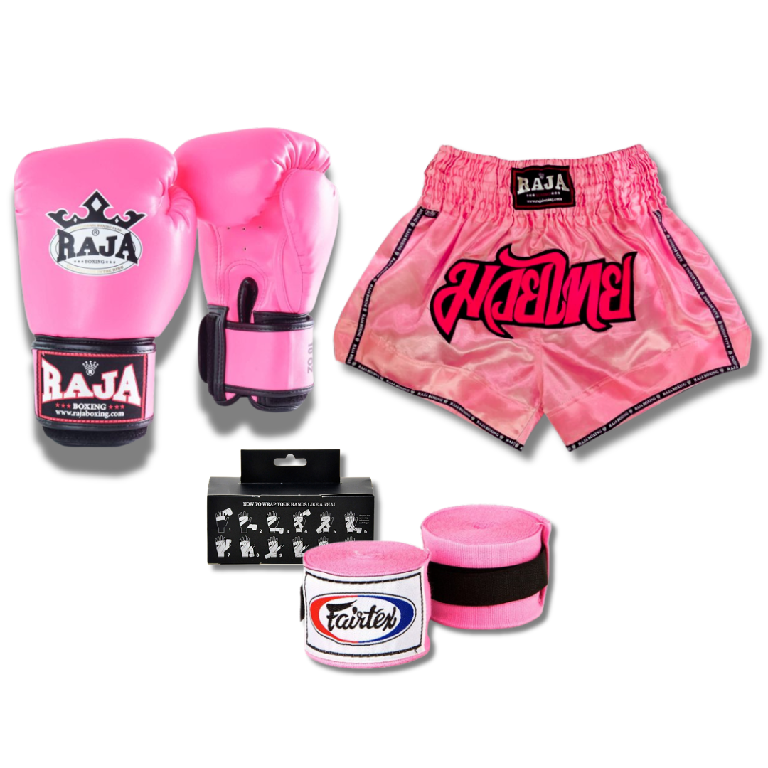 Raja Short & Glove Combo - Pink