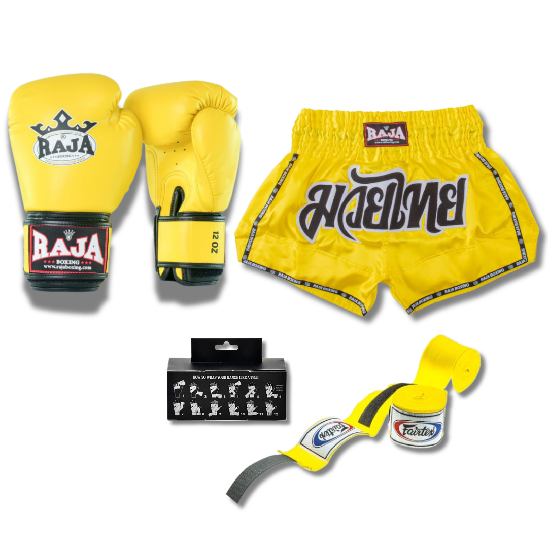 Raja Short & Glove Combo - Yellow