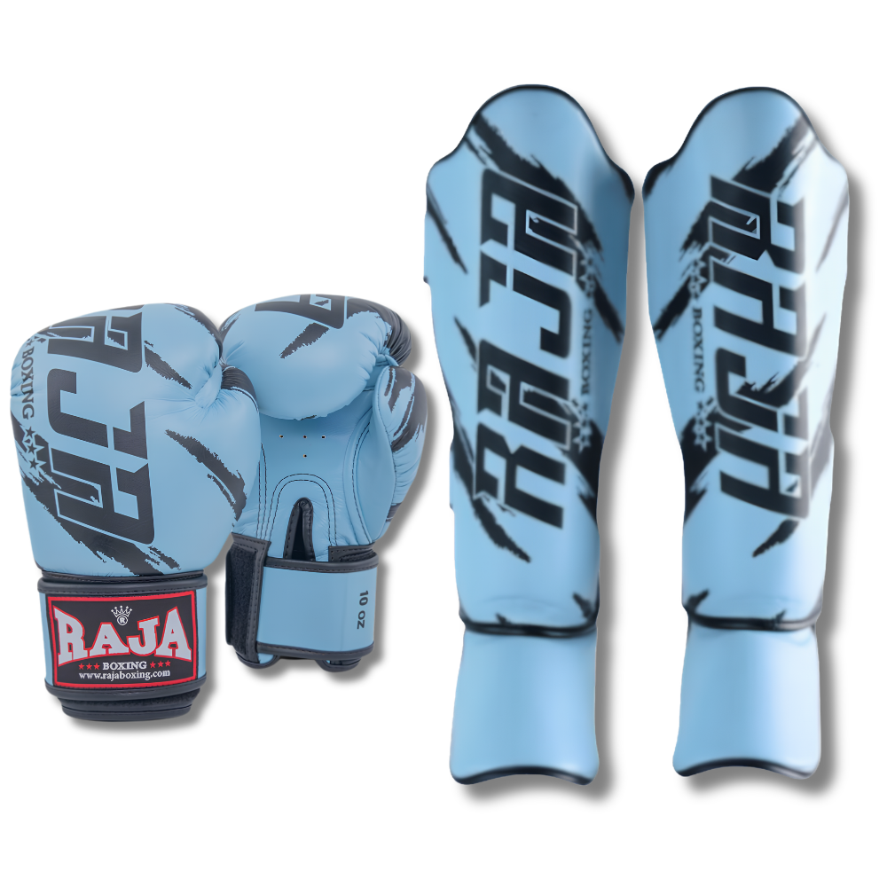 Raja Boxing - Sparring Set - Microfibre Streak V3 - Light Blue