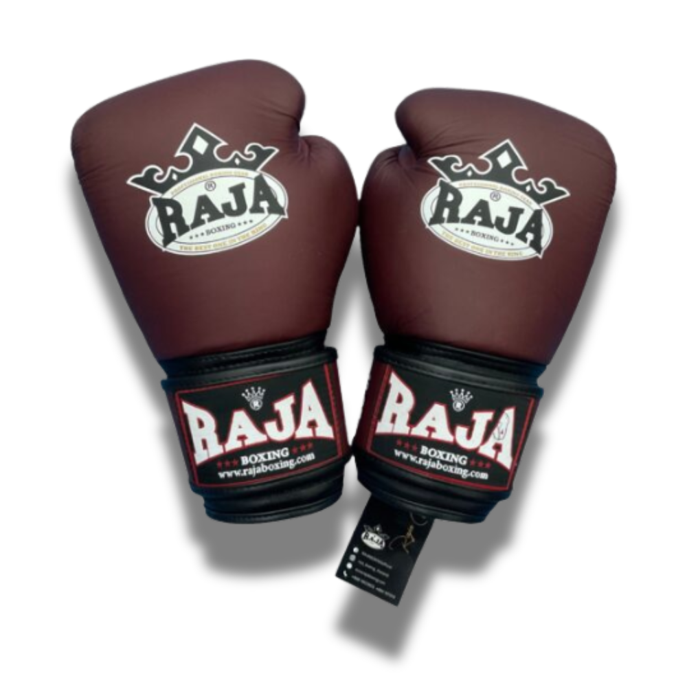 Raja Boxing - Velcro Boxing Gloves - RBGV1 Leather - Brown