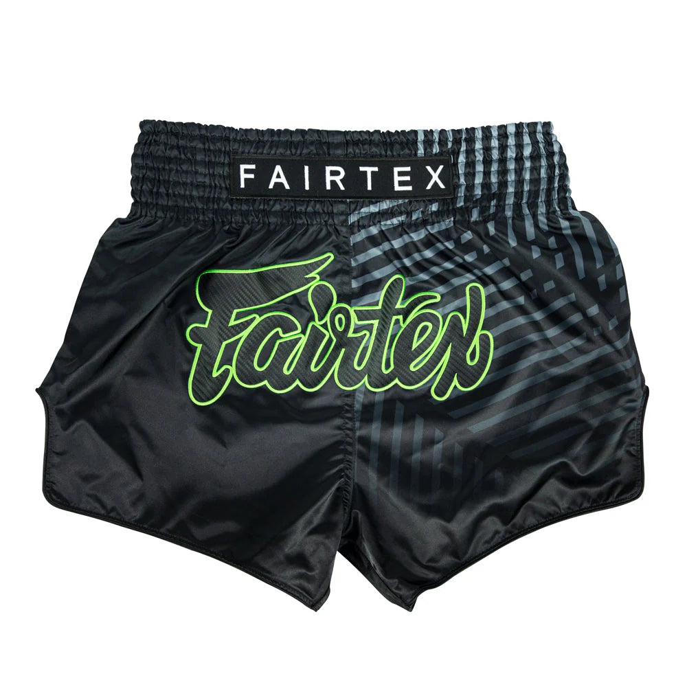 Fairtex Muay Thai Shorts - Racer Black - KICKPUNCHELBOW