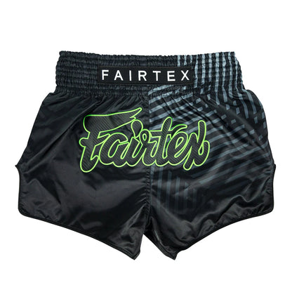 Fairtex Muay Thai Shorts - Racer Black - KICKPUNCHELBOW