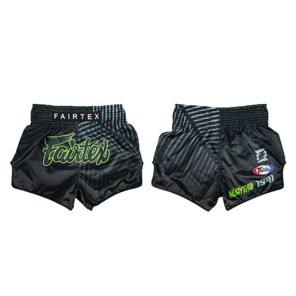 Fairtex Muay Thai Shorts - Racer Black - KICKPUNCHELBOW