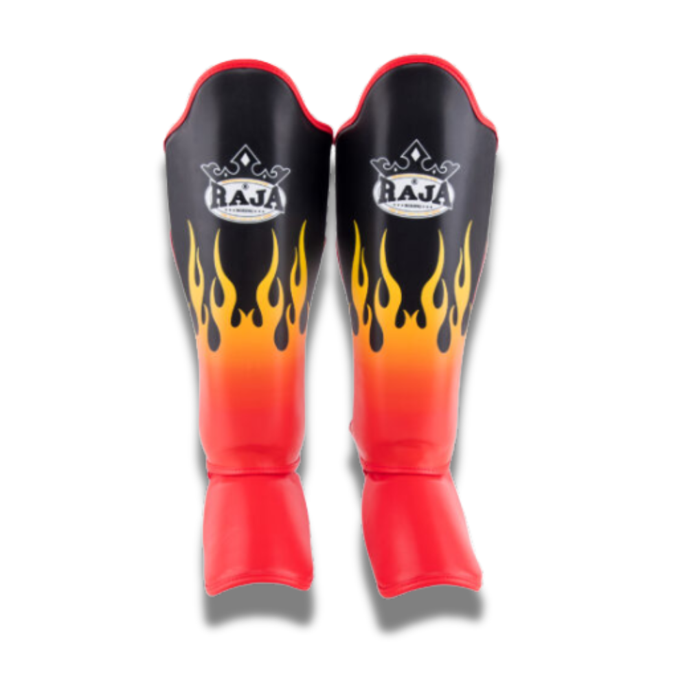 Raja Shin Guards - Semi Leather  - RFBSG-126 Spitfier ฺ- Black