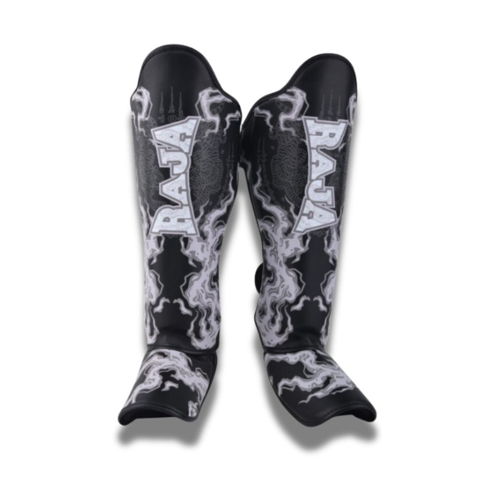 Raja Shin Guards - Semi Leather -RFBSG-152 - Black