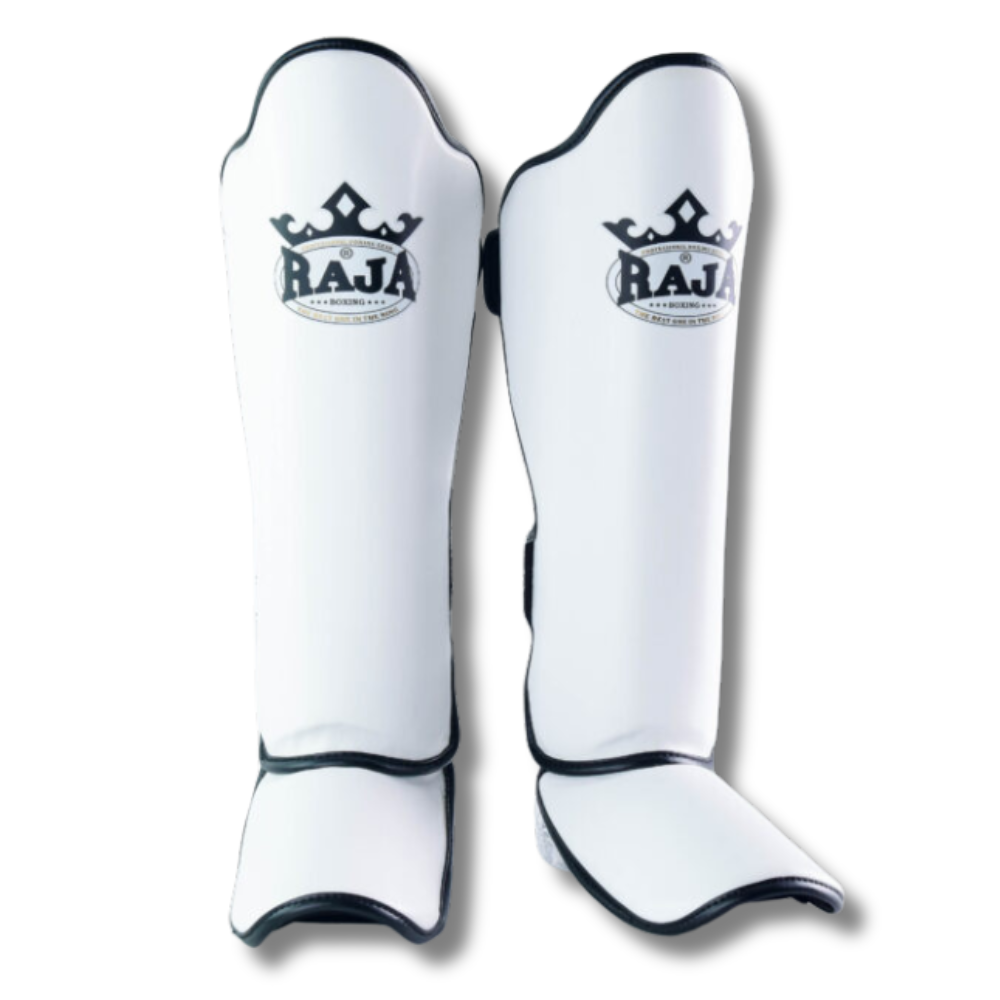 Raja Boxing - Shin Guards - Microfibre SG1 - White