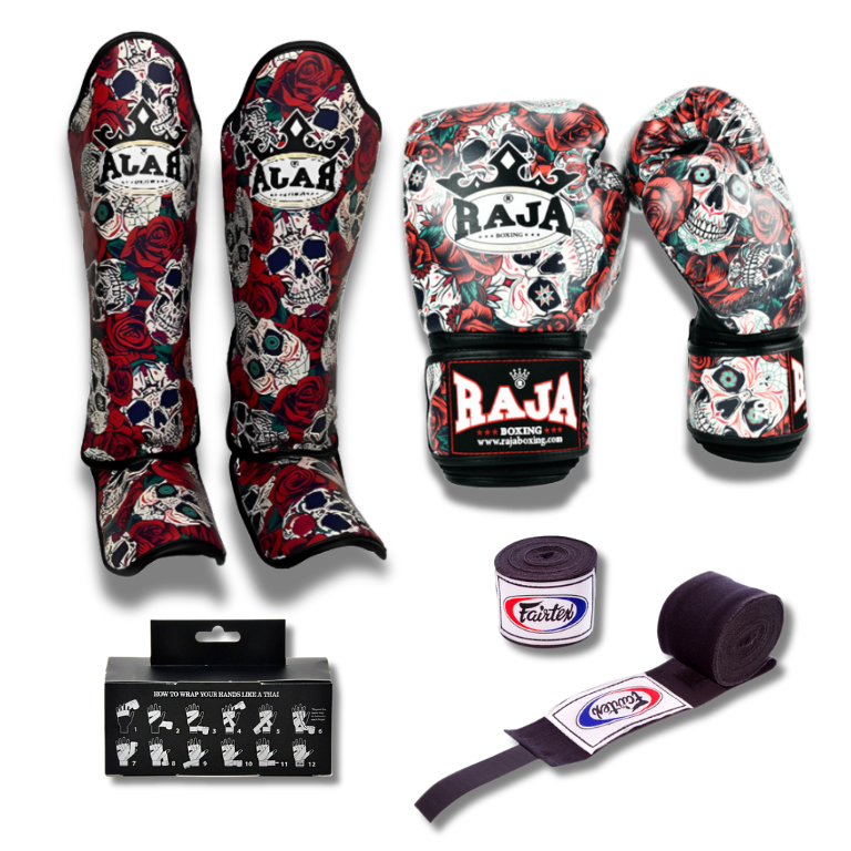 Raja Fancy Sparring Set - Skull and Rose