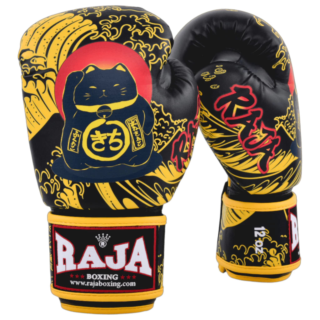 Raja Fancy Gloves  - Black cat Semi Leather