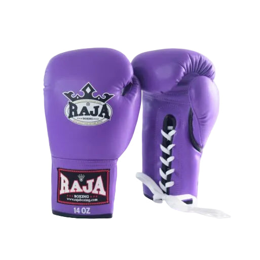 Raja Gloves - Leather Lace up Purple O.G - KICKPUNCHELBOW