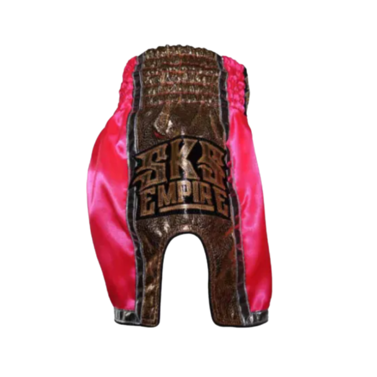 SKS Empire Muaythai Thai Shorts - BigLogo (Pink/Gold)