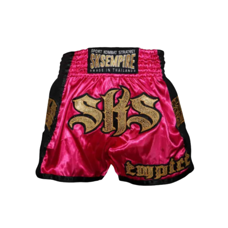 SKS Empire Muaythai Thai Shorts - DiABlo (Pink-Black)