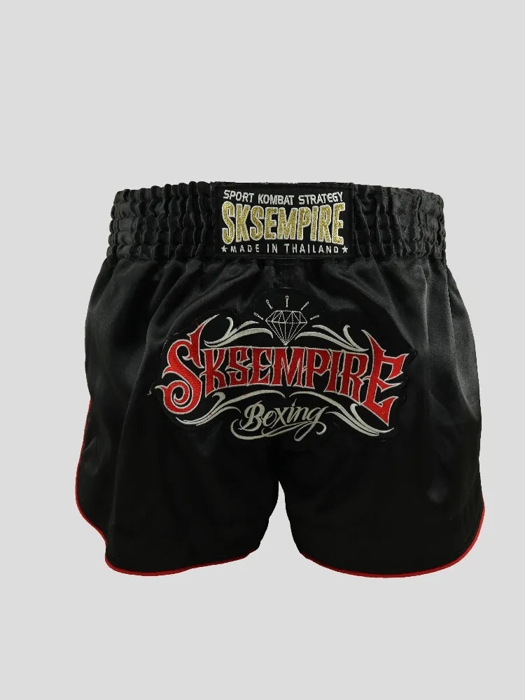 SKS Empire Muaythai Thai Shorts - Retro (Red)