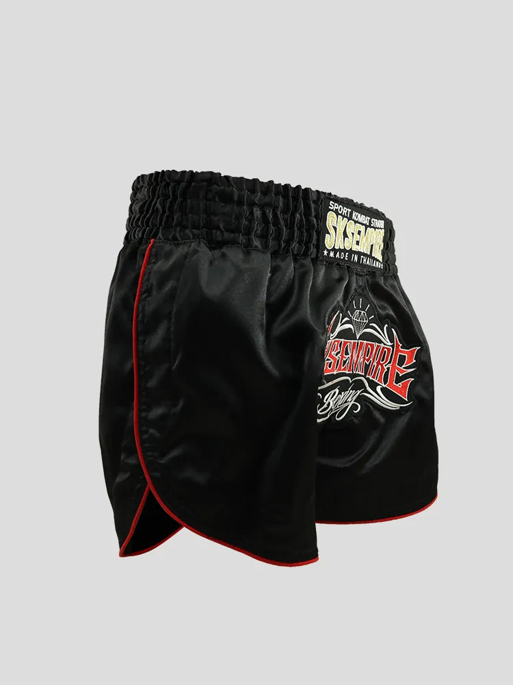 SKS Empire Muaythai Thai Shorts - Retro (Red)