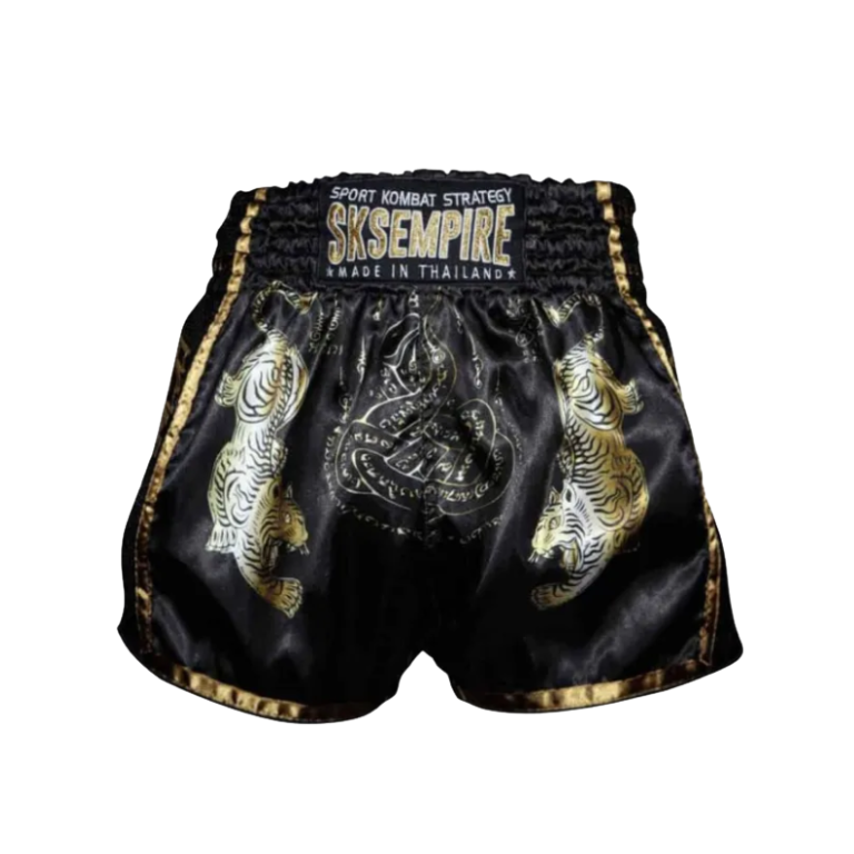 SKS Empire Muaythai Thai Shorts - Sakyant Tiger (Black)