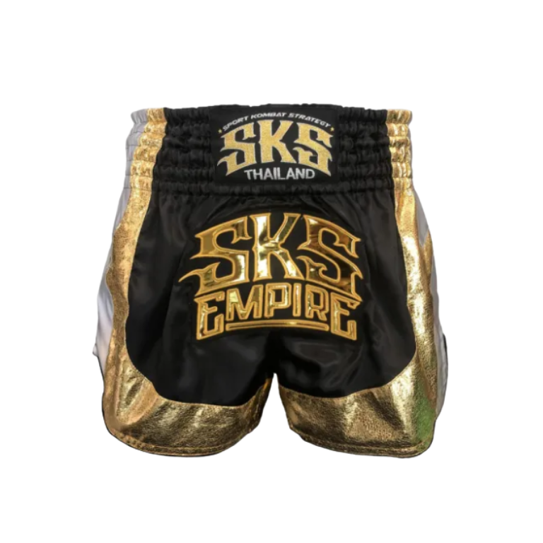 SKS Empire Muaythai Thai Shorts - The Reflection (Gold/Black)