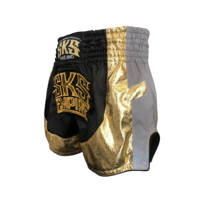 SKS Empire Muaythai Thai Shorts - The Reflection (Gold/Black)