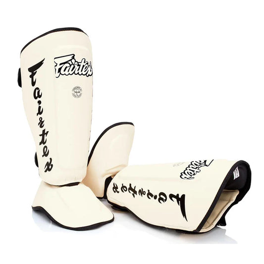 Fairtex SP7 Detachable Shin Guards Cream