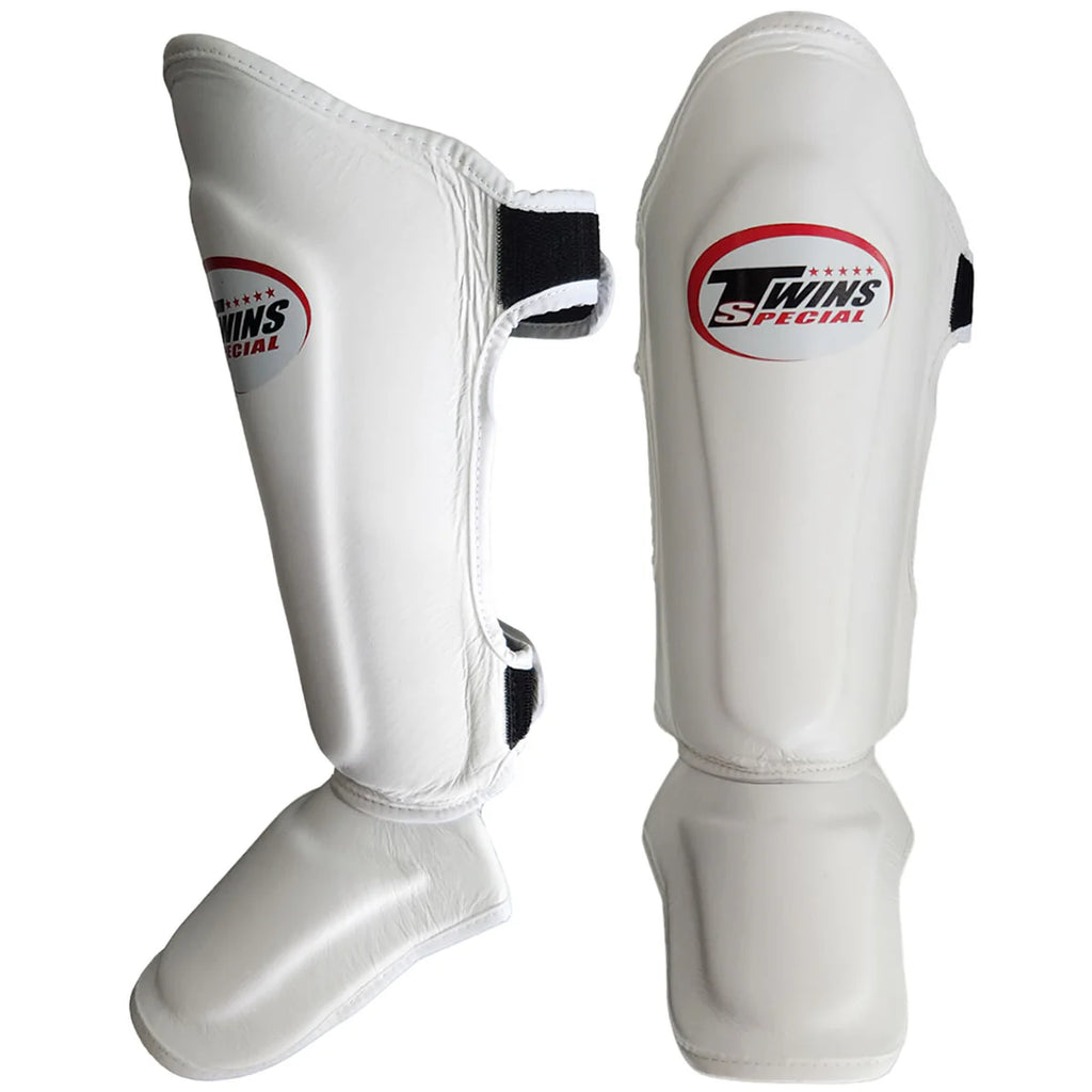 Twins Special Shin Guards SGL10 in White, front view