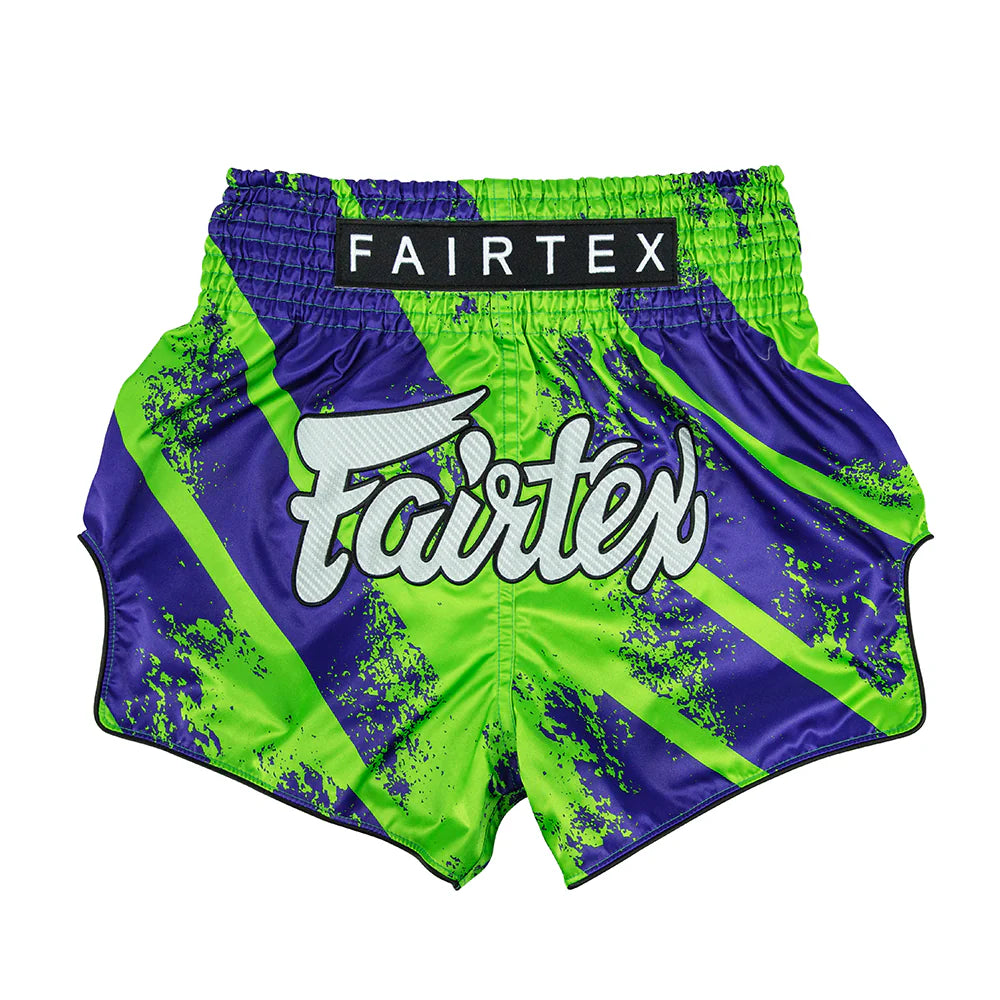 Fairtex Muay Thai Shorts - Street King Green/Blue - KICKPUNCHELBOW