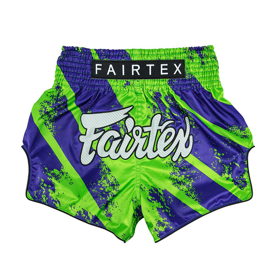 Fairtex Muay Thai Shorts - Street King Green/Blue - KICKPUNCHELBOW