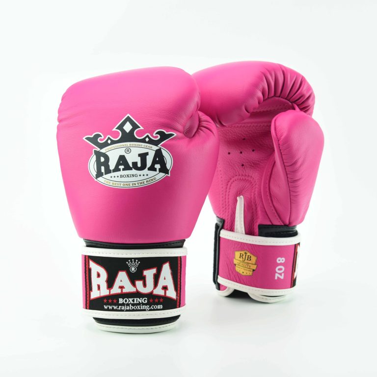 Raja Boxing - Velcro boxing Gloves- Microfibre - RBGV1-Pink