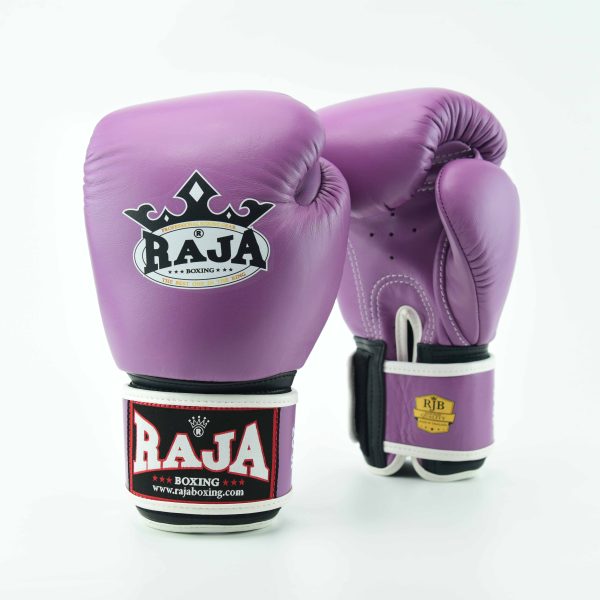 Raja Boxing - Velcro boxing Gloves- Microfibre - RBGV1-Purple