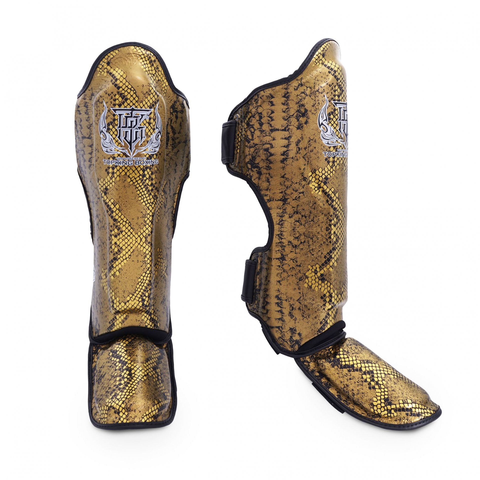 Top King Shin Guards Super Snake Gold - KICKPUNCHELBOW