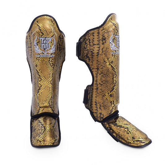 Top King Shin Guards Super Snake Gold - KICKPUNCHELBOW